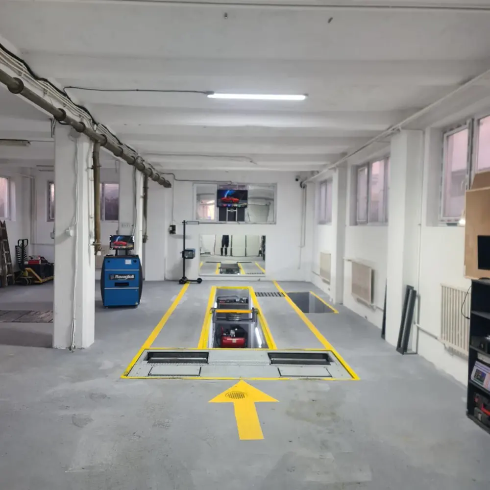 Hala de inspecție ITP Diham, cu linia de inspecție